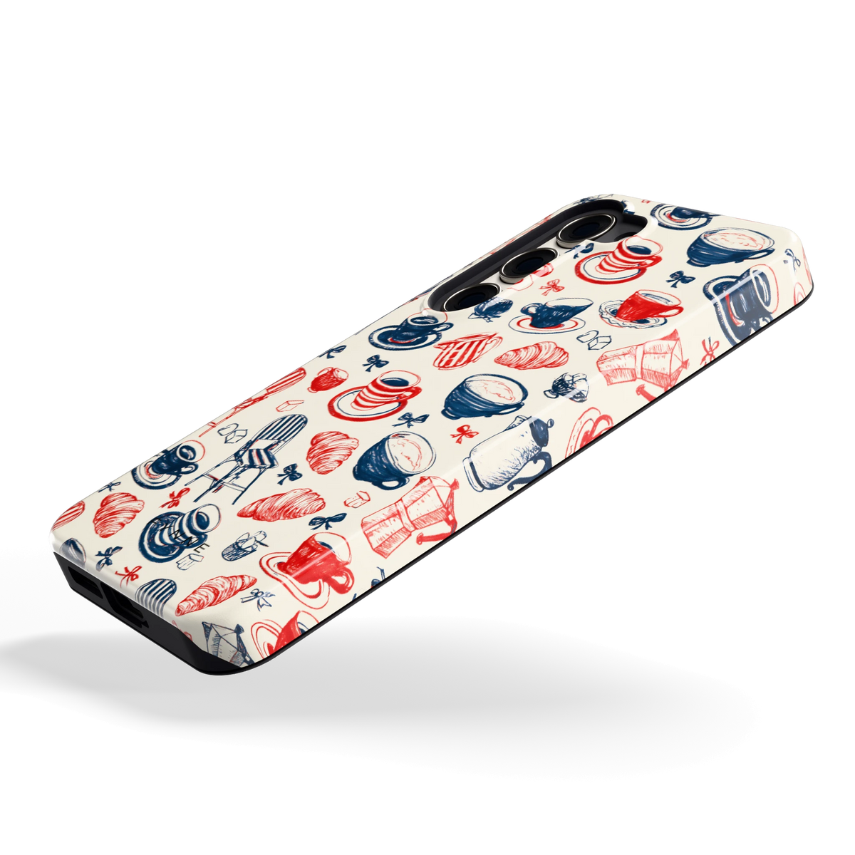Café Tafel hoesje voor Galaxy S23, schuin