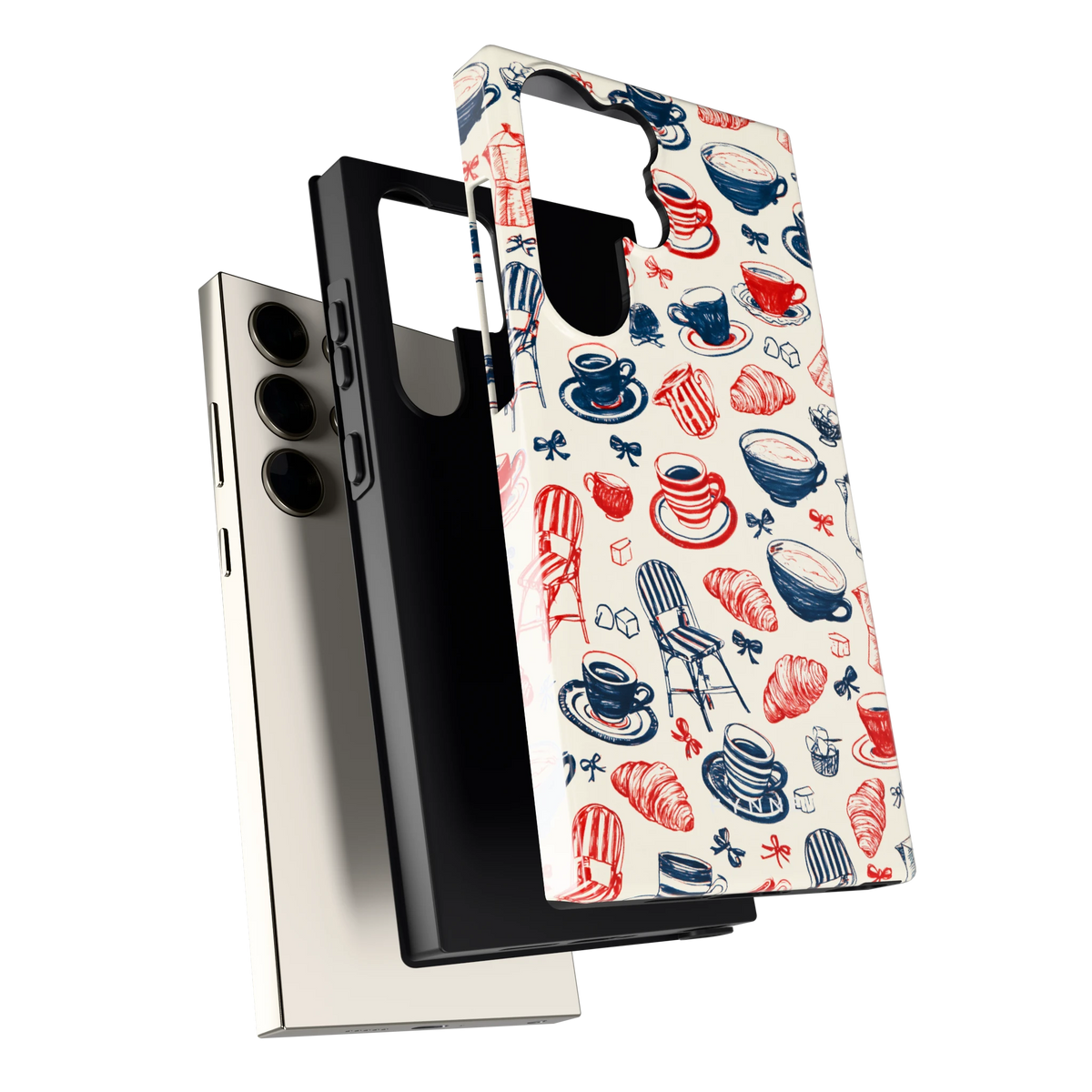 Café Tafel hoesje voor Galaxy S23 Ultra, los van de telefoon