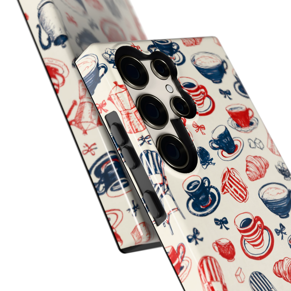 Café Tafel hoesje voor Galaxy S23 Ultra, close-up