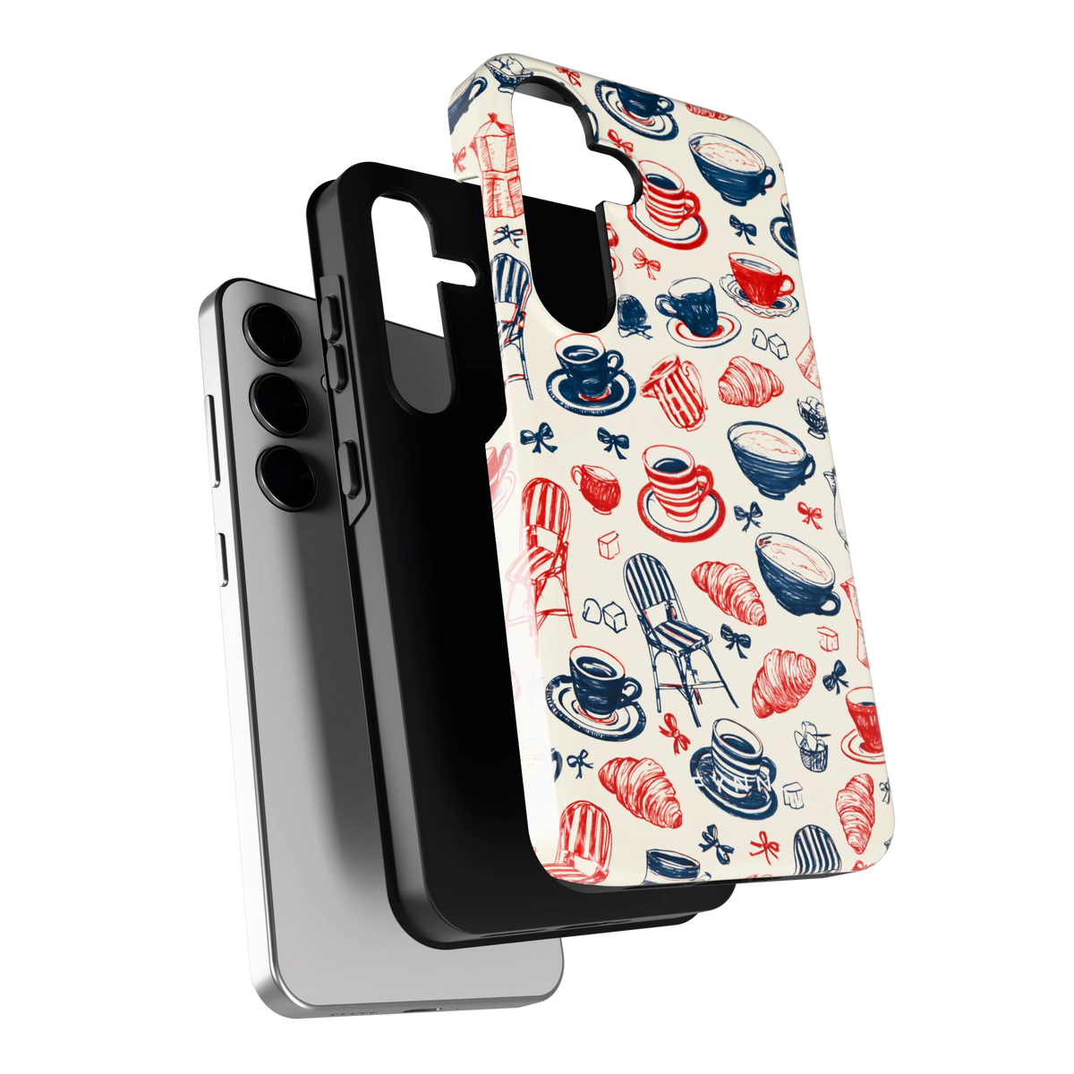 Café Tafel hoesje voor Galaxy S24, los van de telefoon