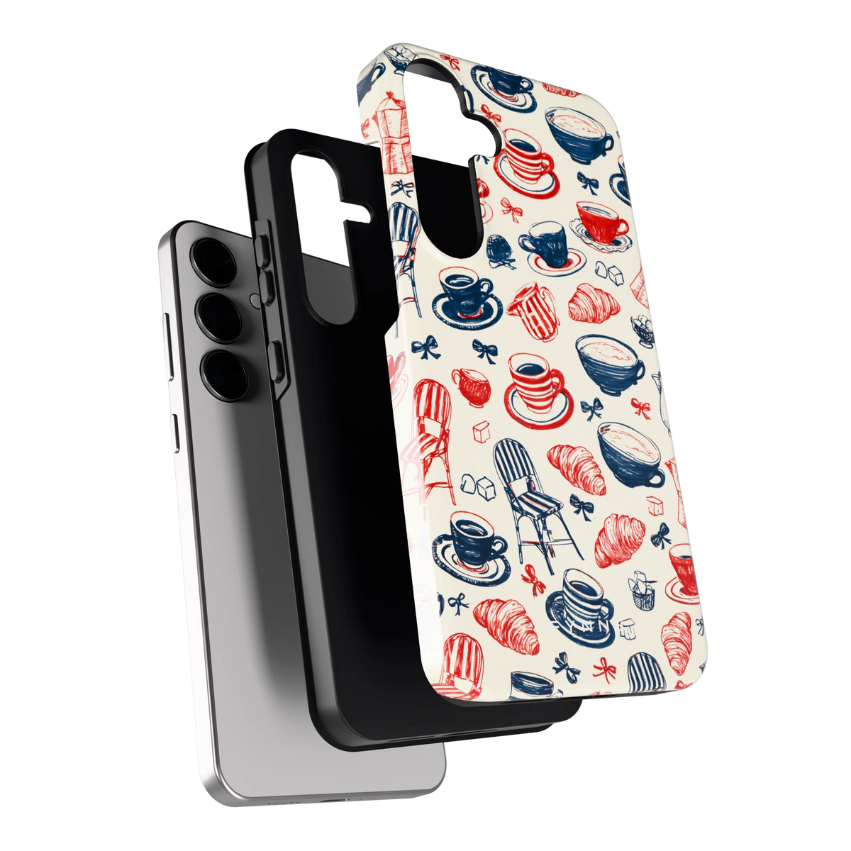 Café Tafel hoesje voor Galaxy S24+, los van de telefoon