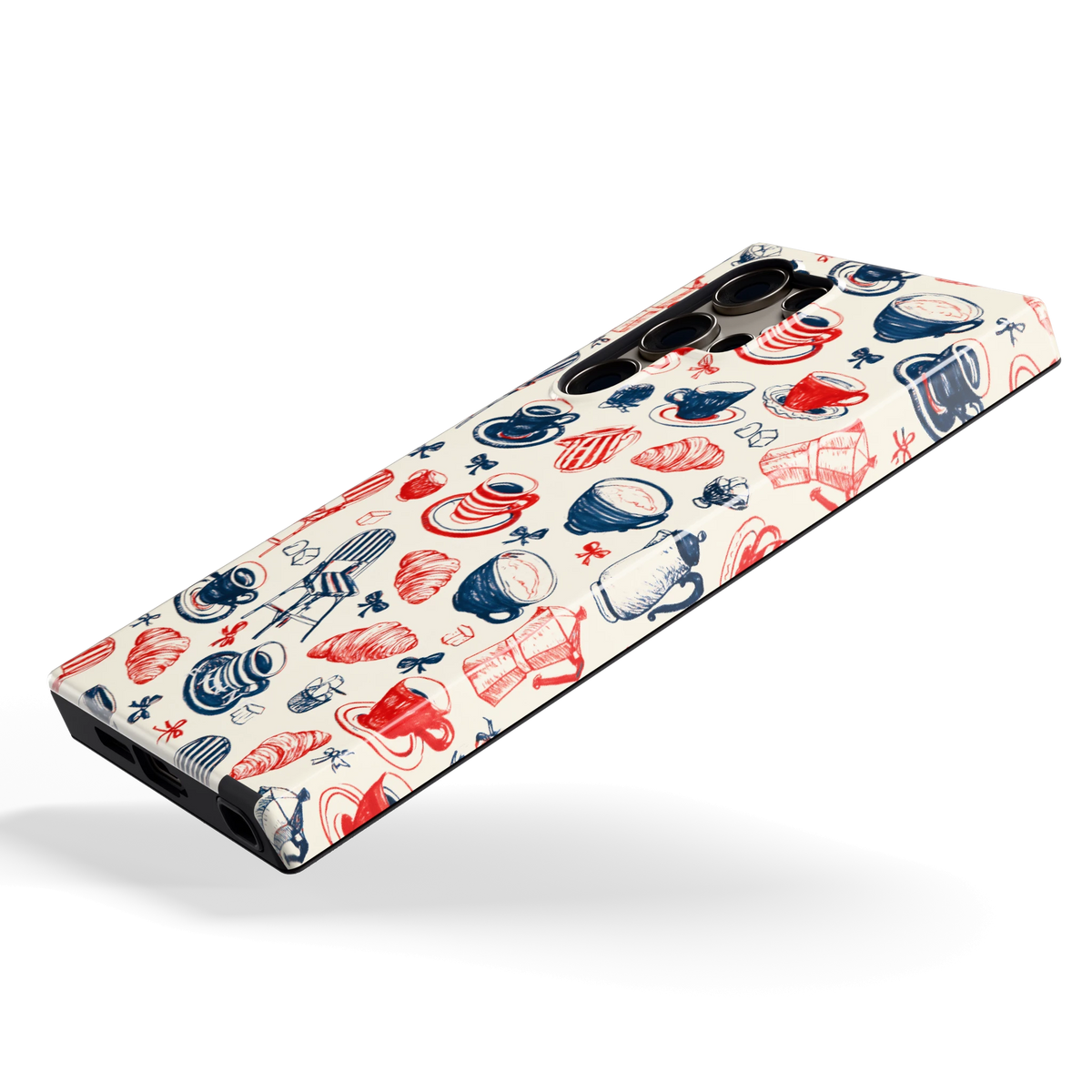 Café Tafel hoesje voor Galaxy S24 Ultra, schuin