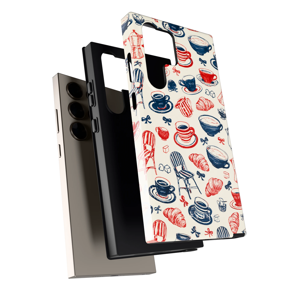 Café Tafel hoesje voor Galaxy S24 Ultra, los van de telefoon