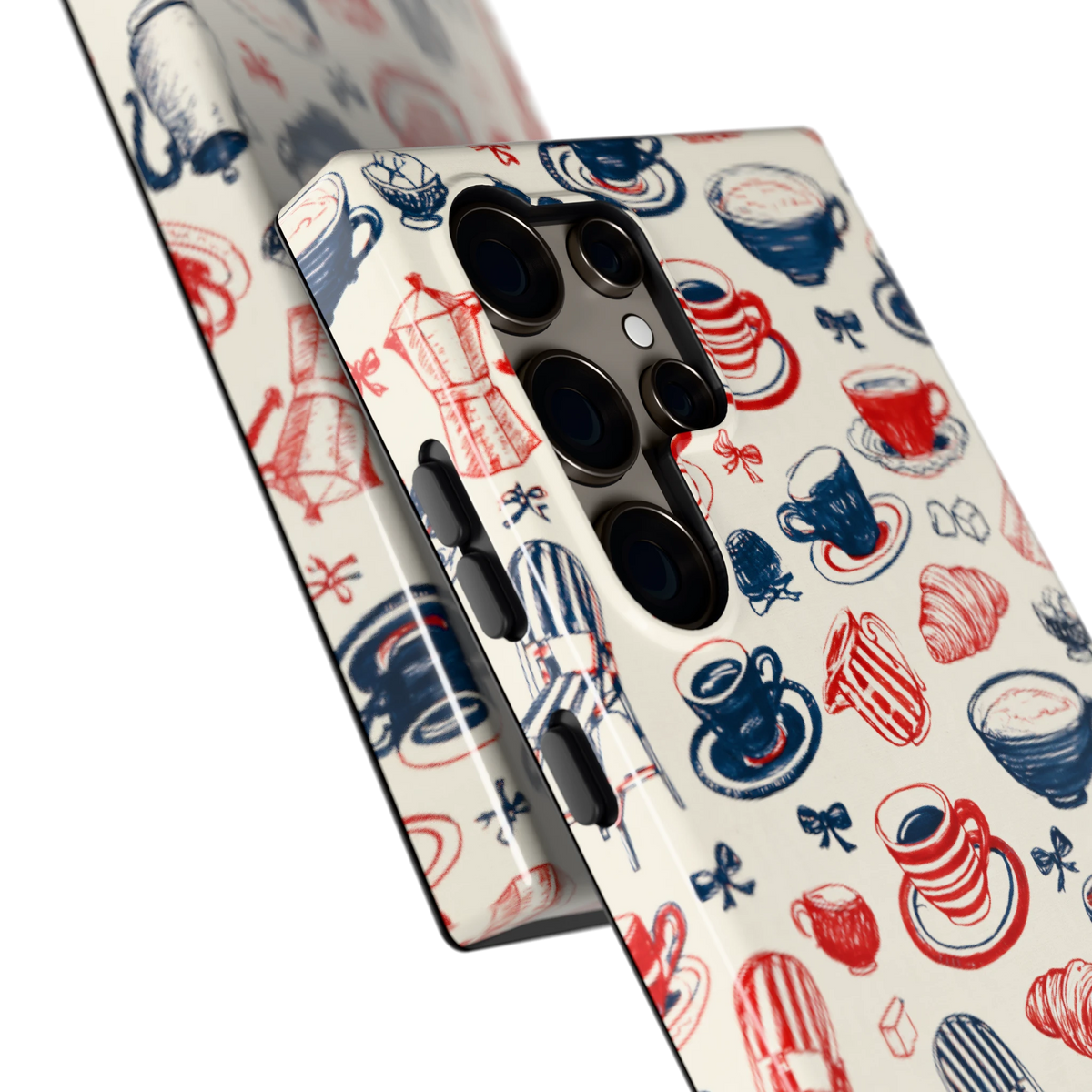 Café Tafel hoesje voor Galaxy S24 Ultra, close-up
