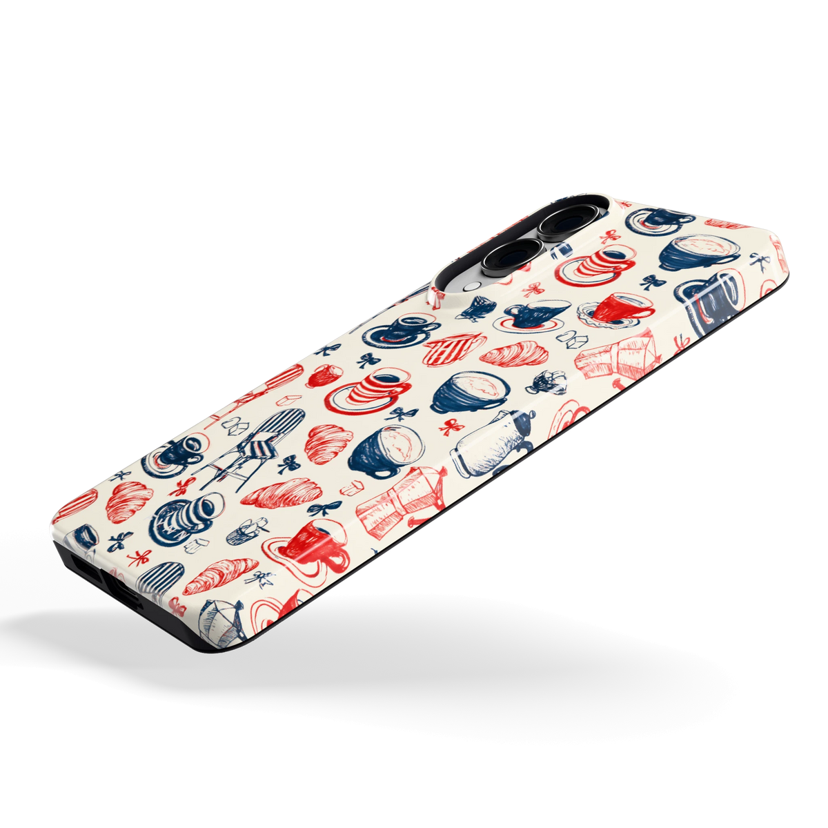 Café Tafel hoesje voor Galaxy S25 Edge, schuin