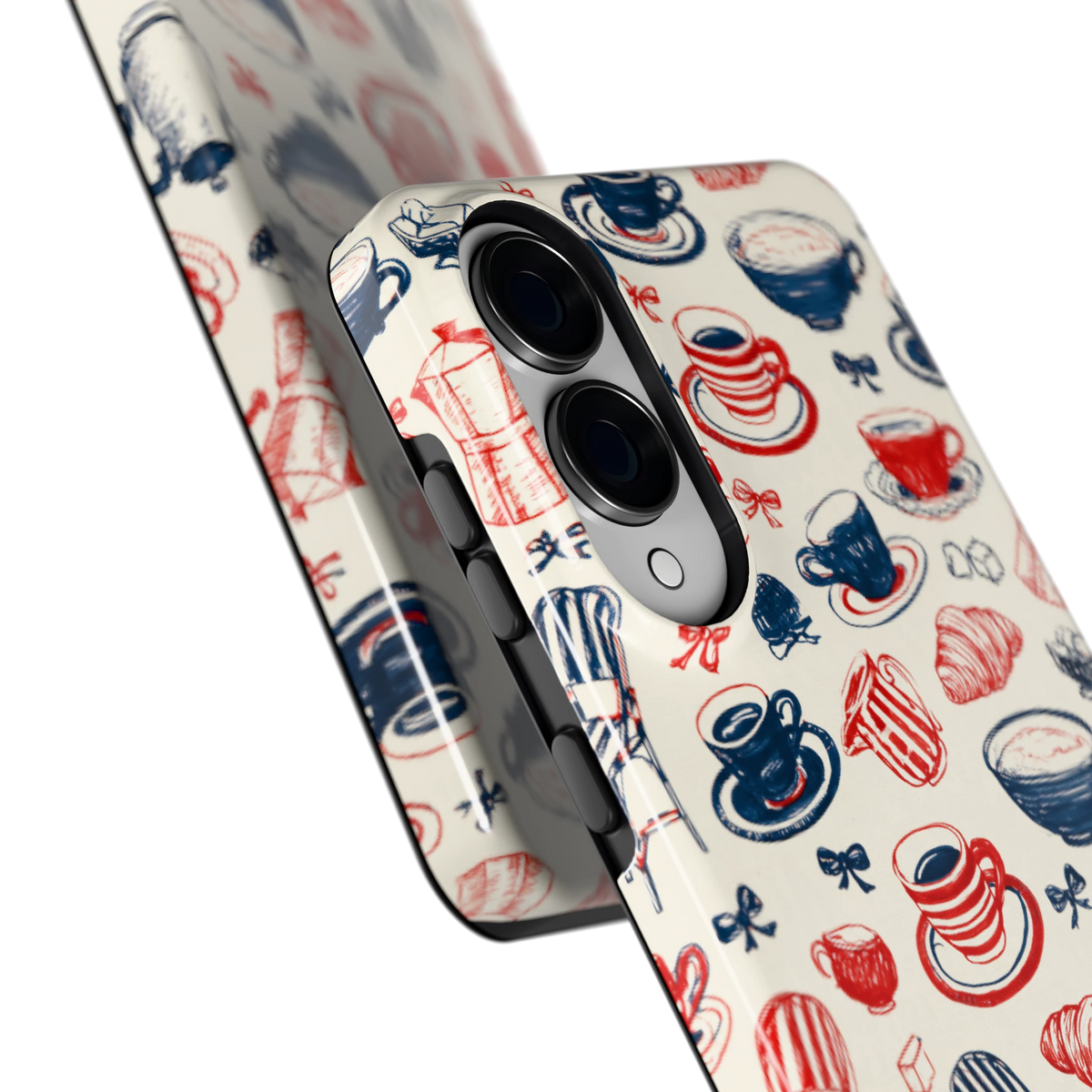 Café Tafel hoesje voor Galaxy S25 Edge, close-up