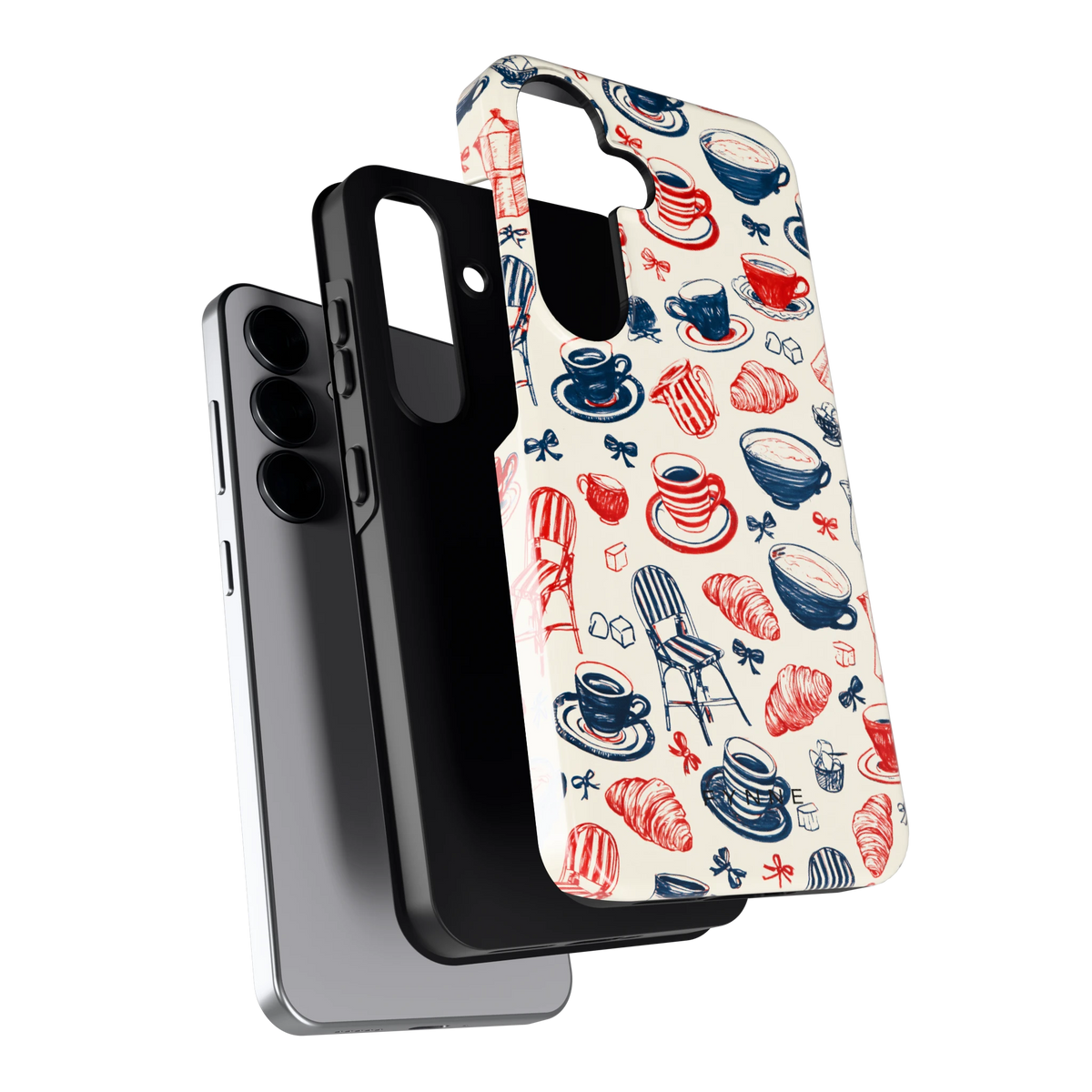 Café Tafel hoesje voor Galaxy S25, los van de telefoon