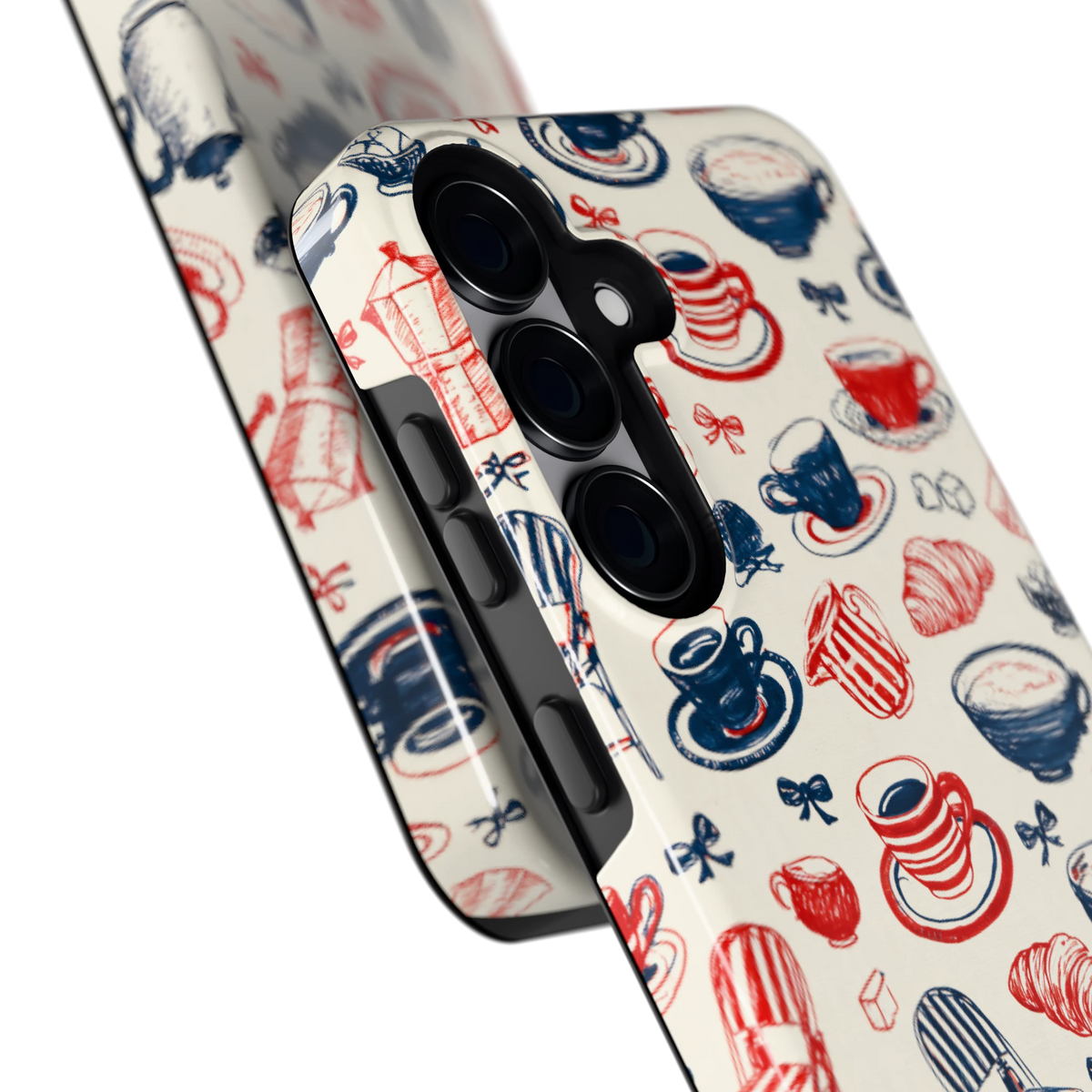 Café Tafel hoesje voor Galaxy S25, close-up
