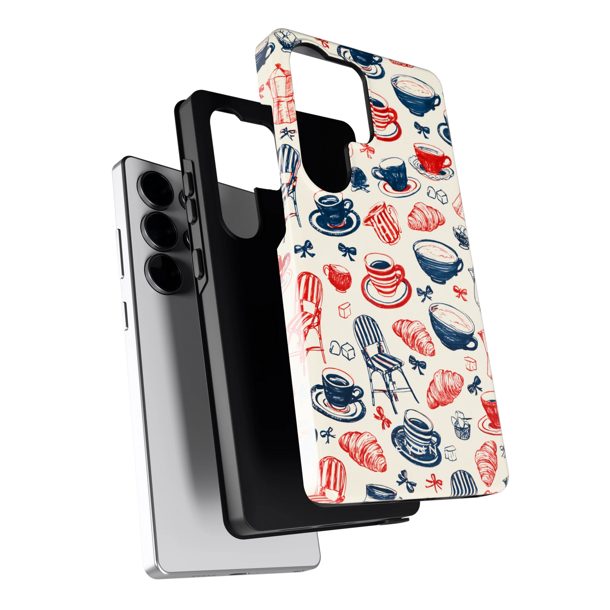 Café Tafel hoesje voor Galaxy S25 Ultra, los van de telefoon