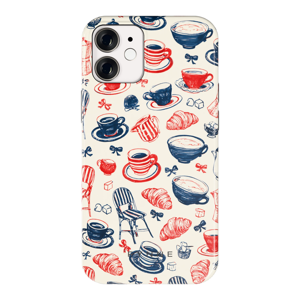 Café Tafel hoesje voor iPhone 12 mini, achterkant