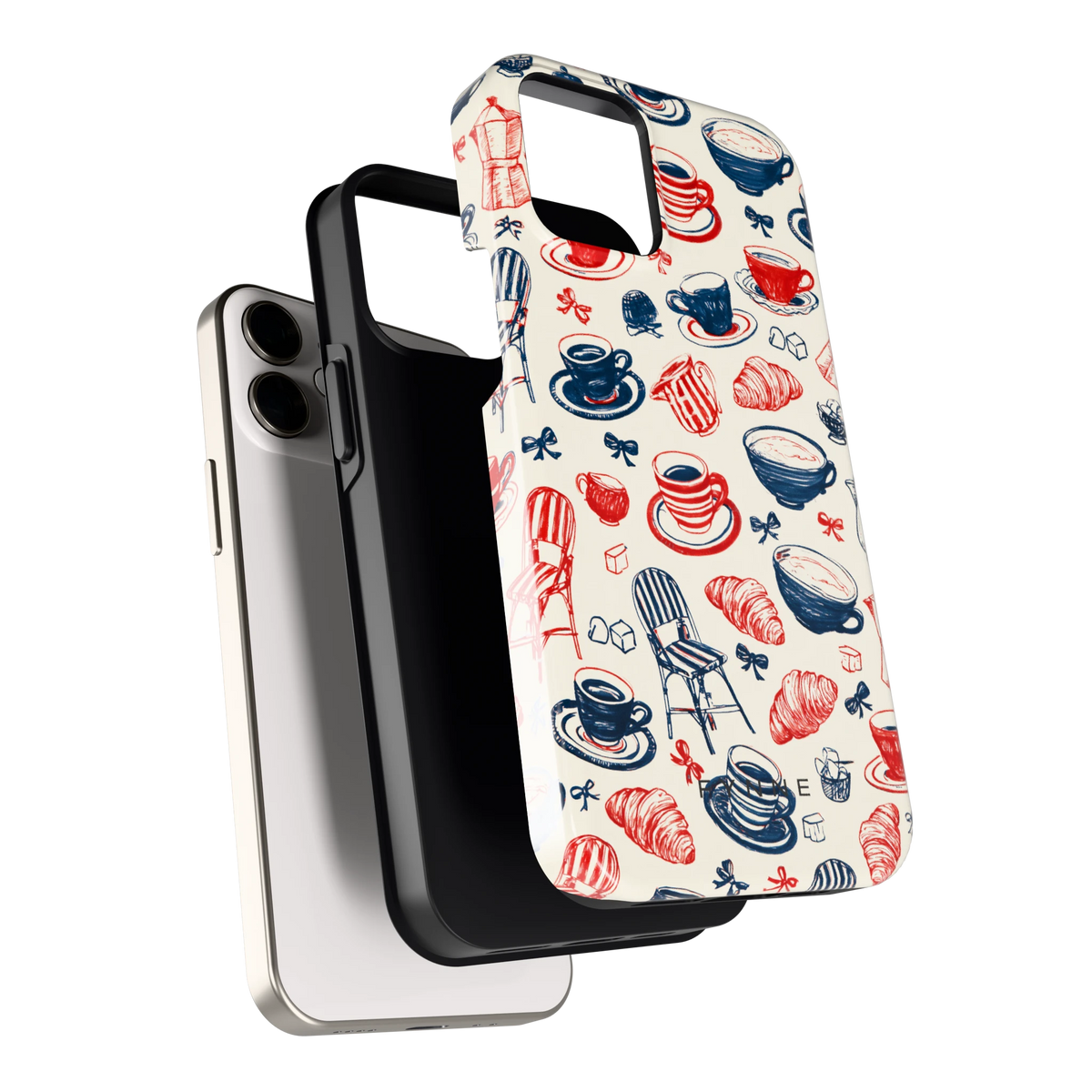 Café Tafel hoesje voor iPhone 12 mini, los van de telefoon