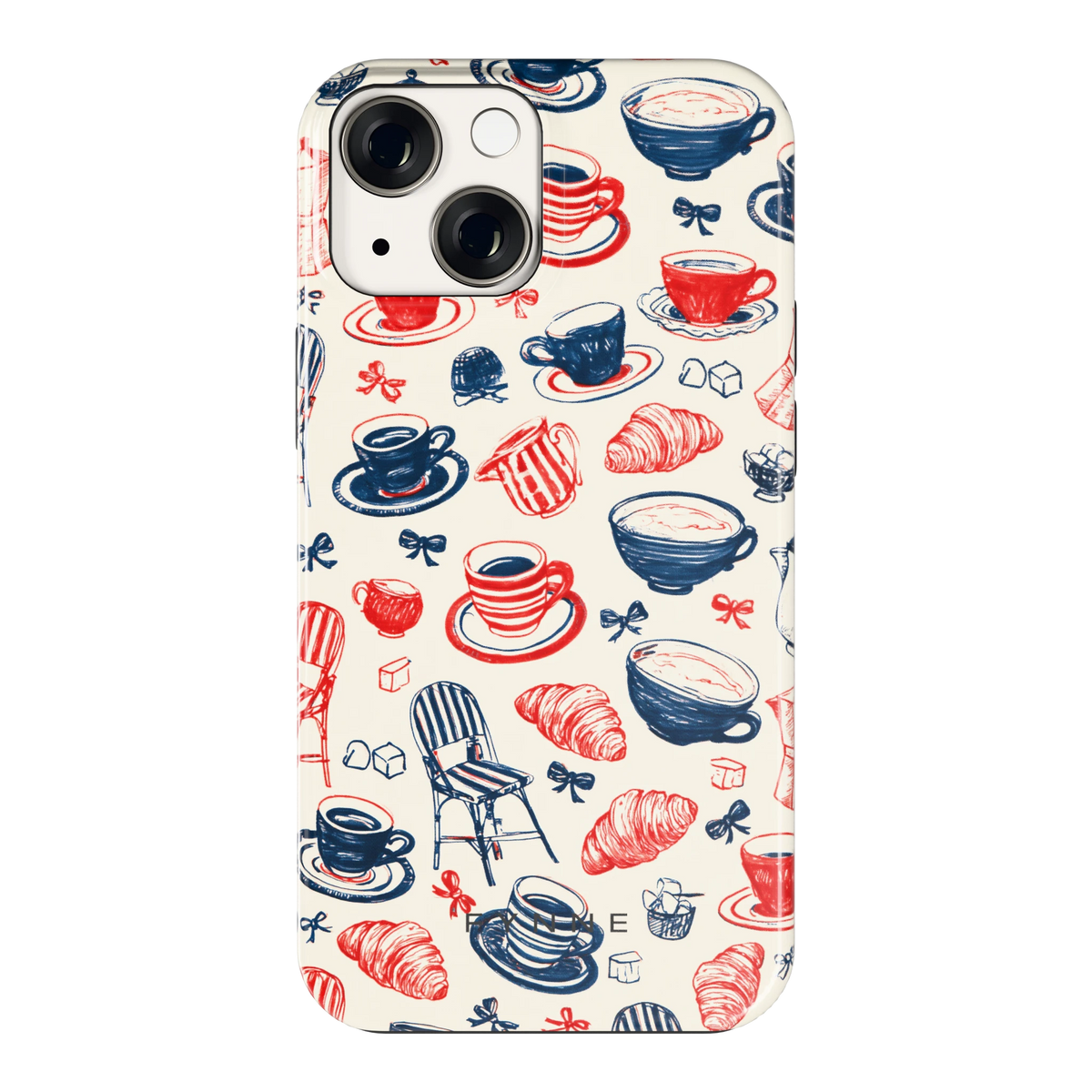 Café Tafel hoesje voor iPhone 13 mini, achterkant