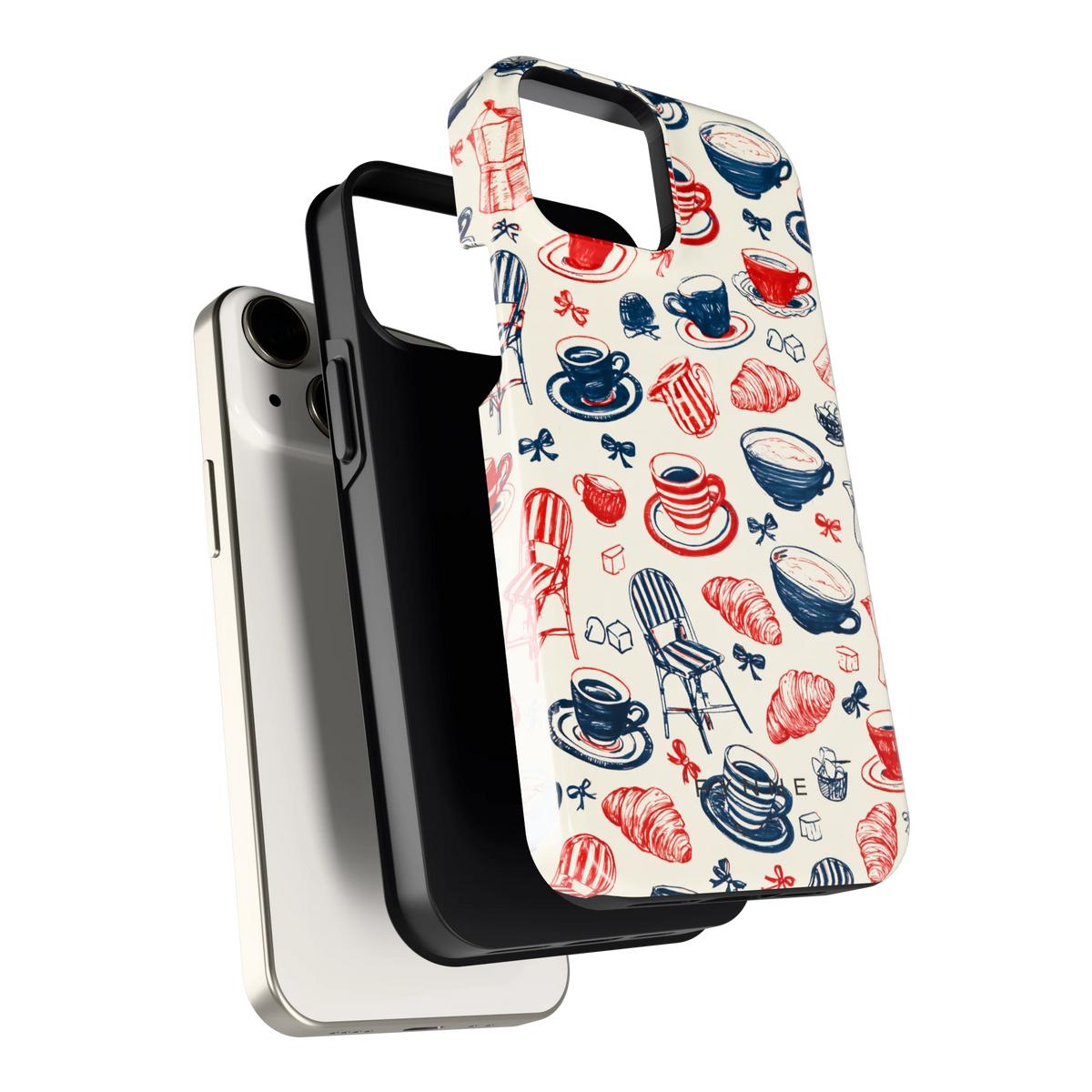 Café Tafel hoesje voor iPhone 13 mini, los van de telefoon