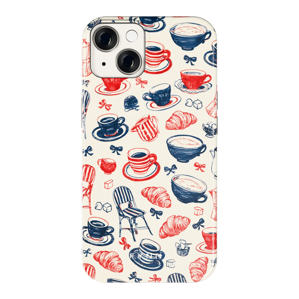 Café Tafel hoesje voor iPhone 14, achterkant