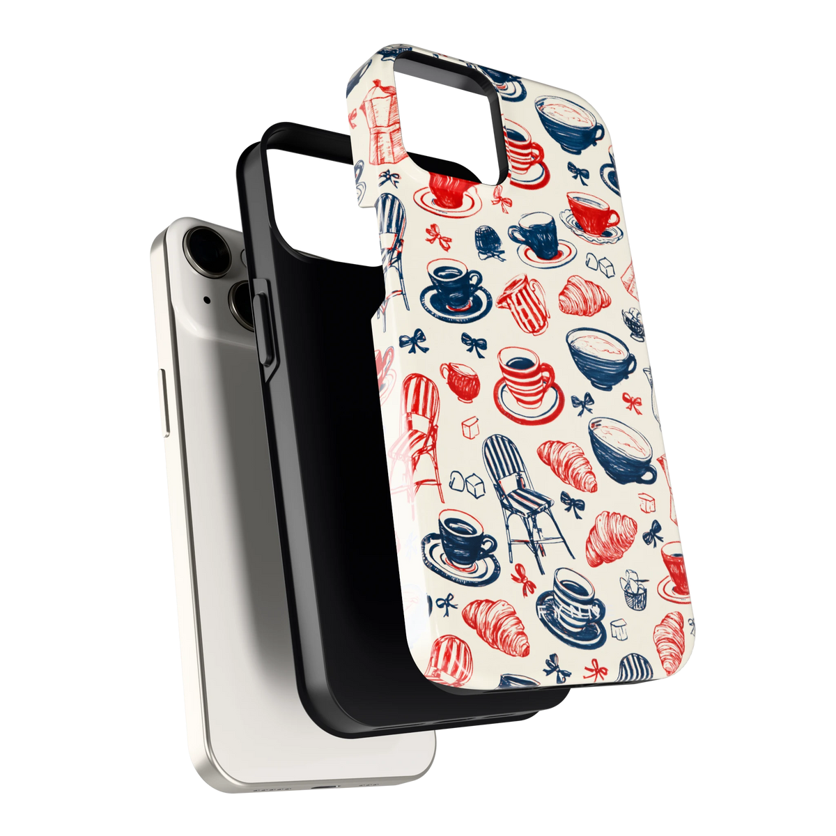 Café Tafel hoesje voor iPhone 14, los van de telefoon
