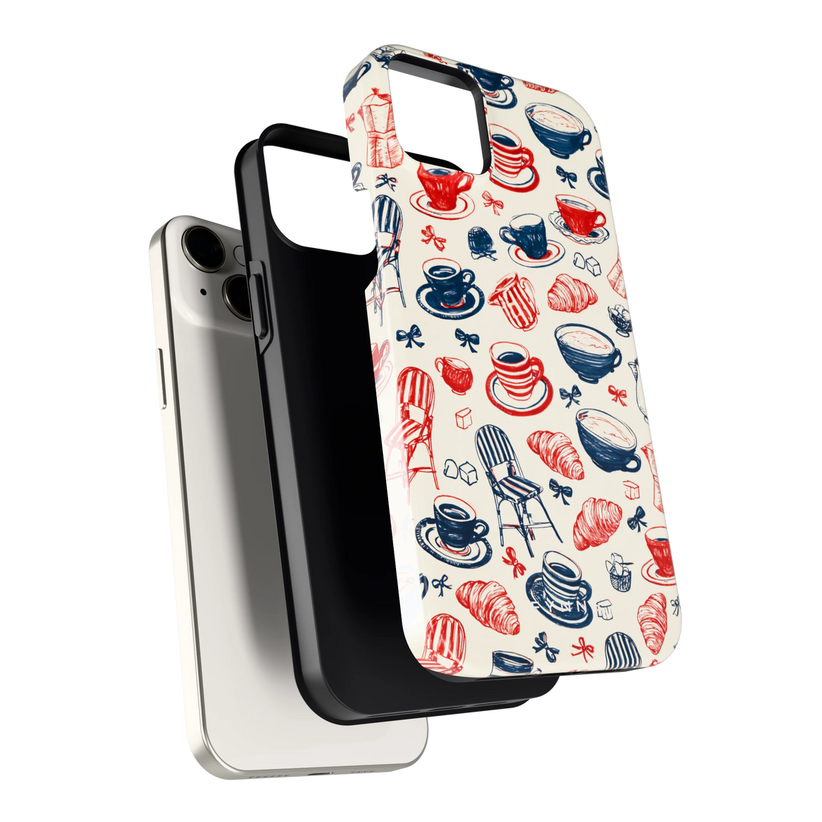 Café Tafel hoesje voor iPhone 14 Plus, los van de telefoon