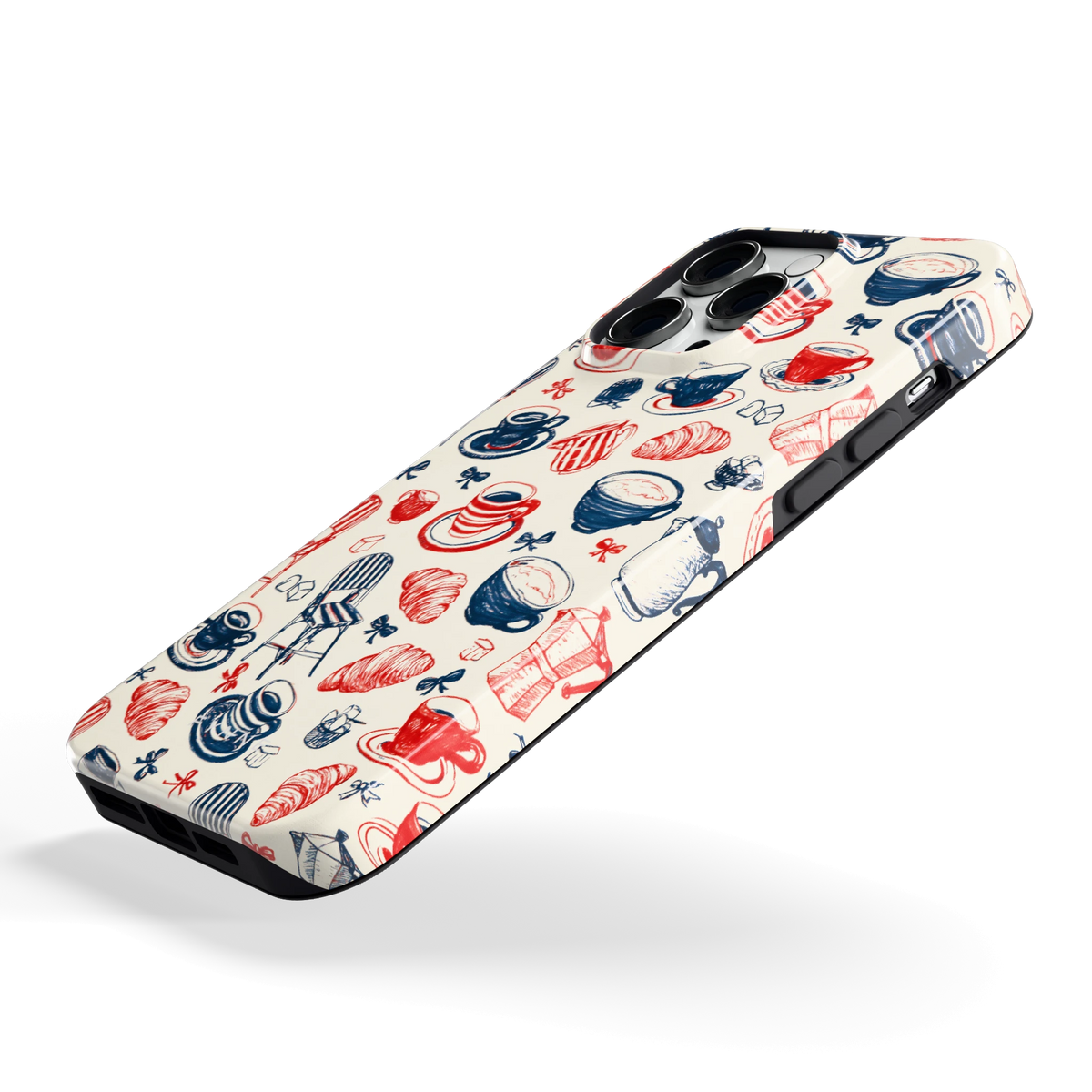Café Tafel hoesje voor iPhone 14 Pro Max, schuin