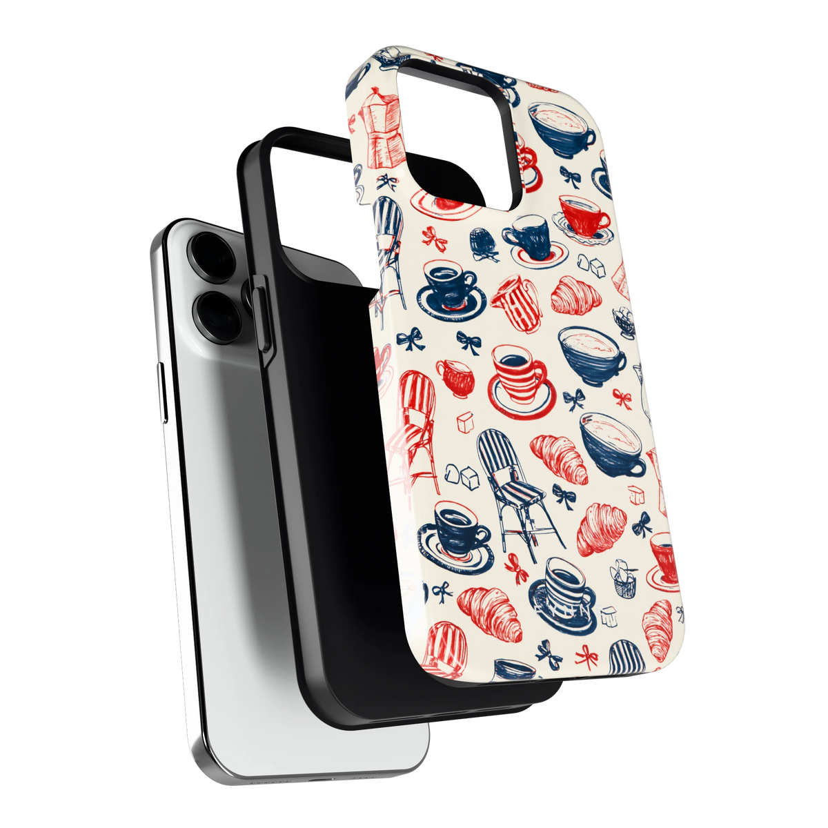 Café Tafel hoesje voor iPhone 14 Pro Max, los van de telefoon