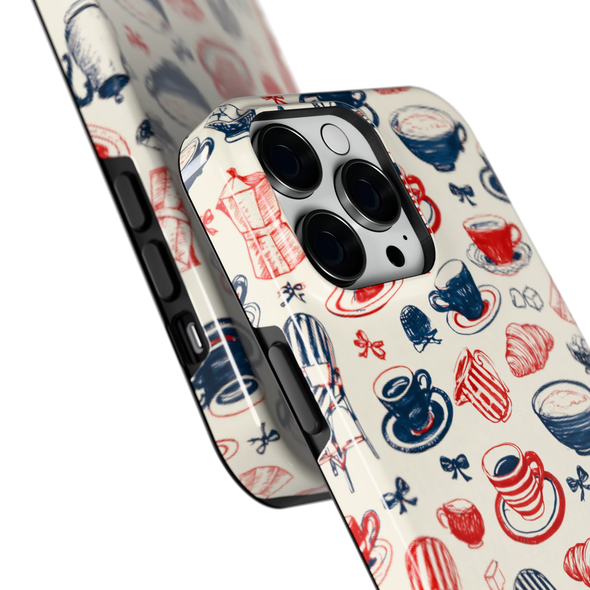 Café Tafel hoesje voor iPhone 14 Pro Max, close-up