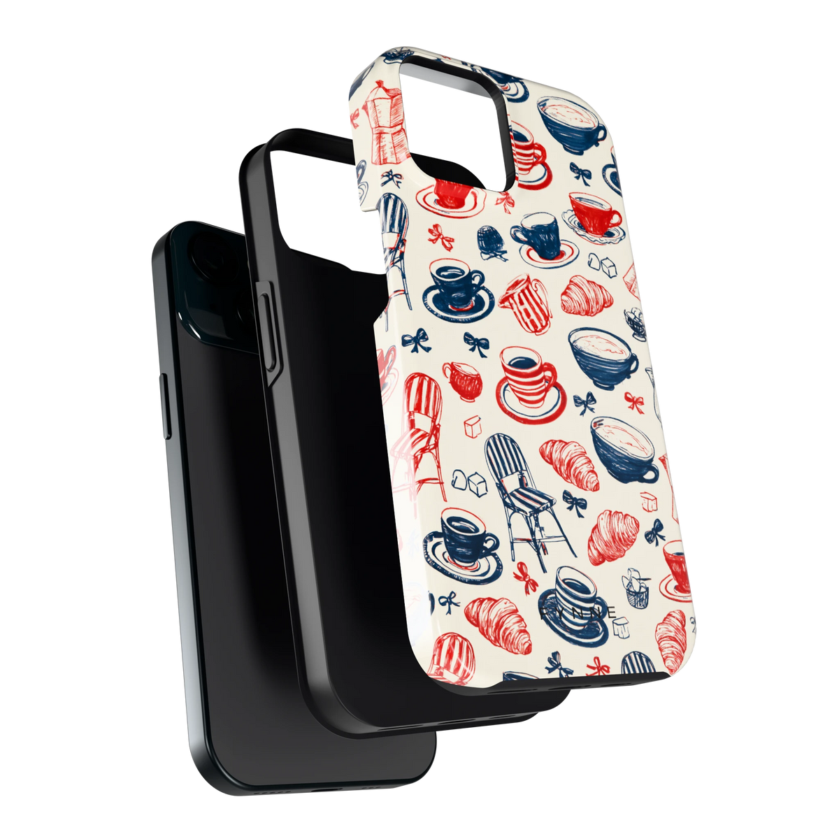 Café Tafel hoesje voor iPhone 15, los van de telefoon