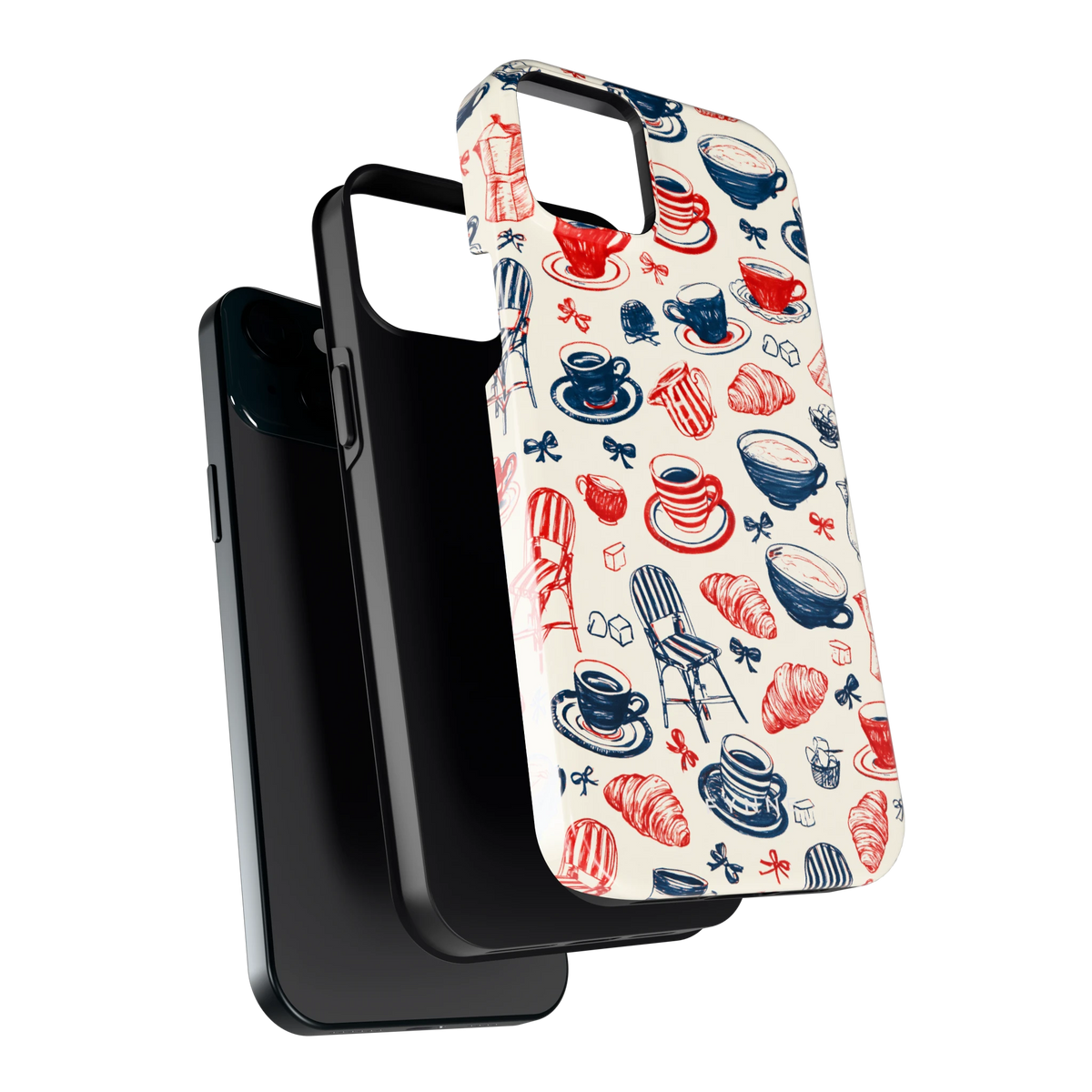 Café Tafel hoesje voor iPhone 15 Plus, los van de telefoon