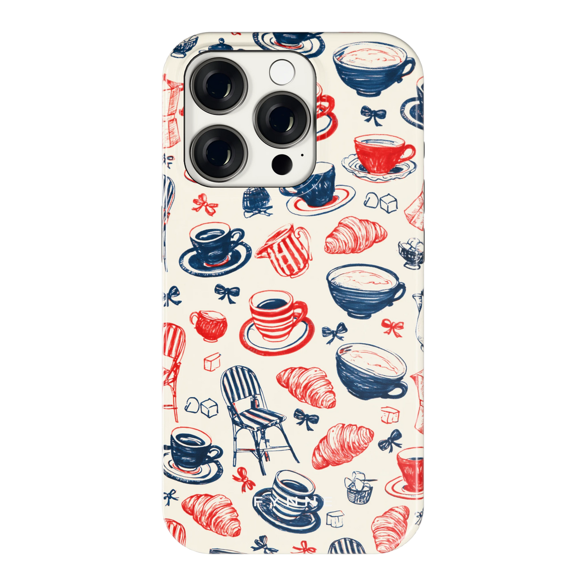 Café Tafel hoesje voor iPhone 15 Pro, achterkant