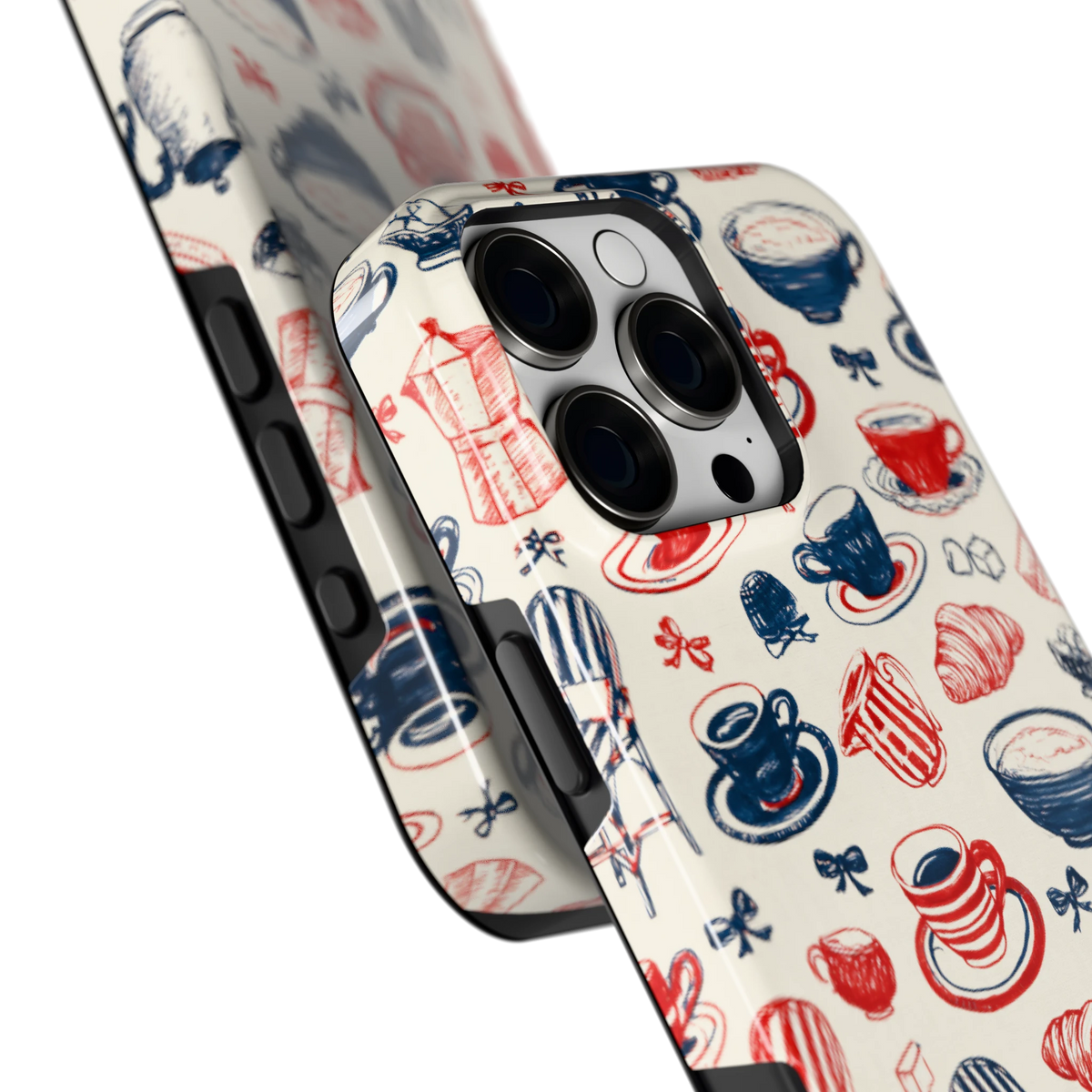 Café Tafel hoesje voor iPhone 16 Pro Max, close-up
