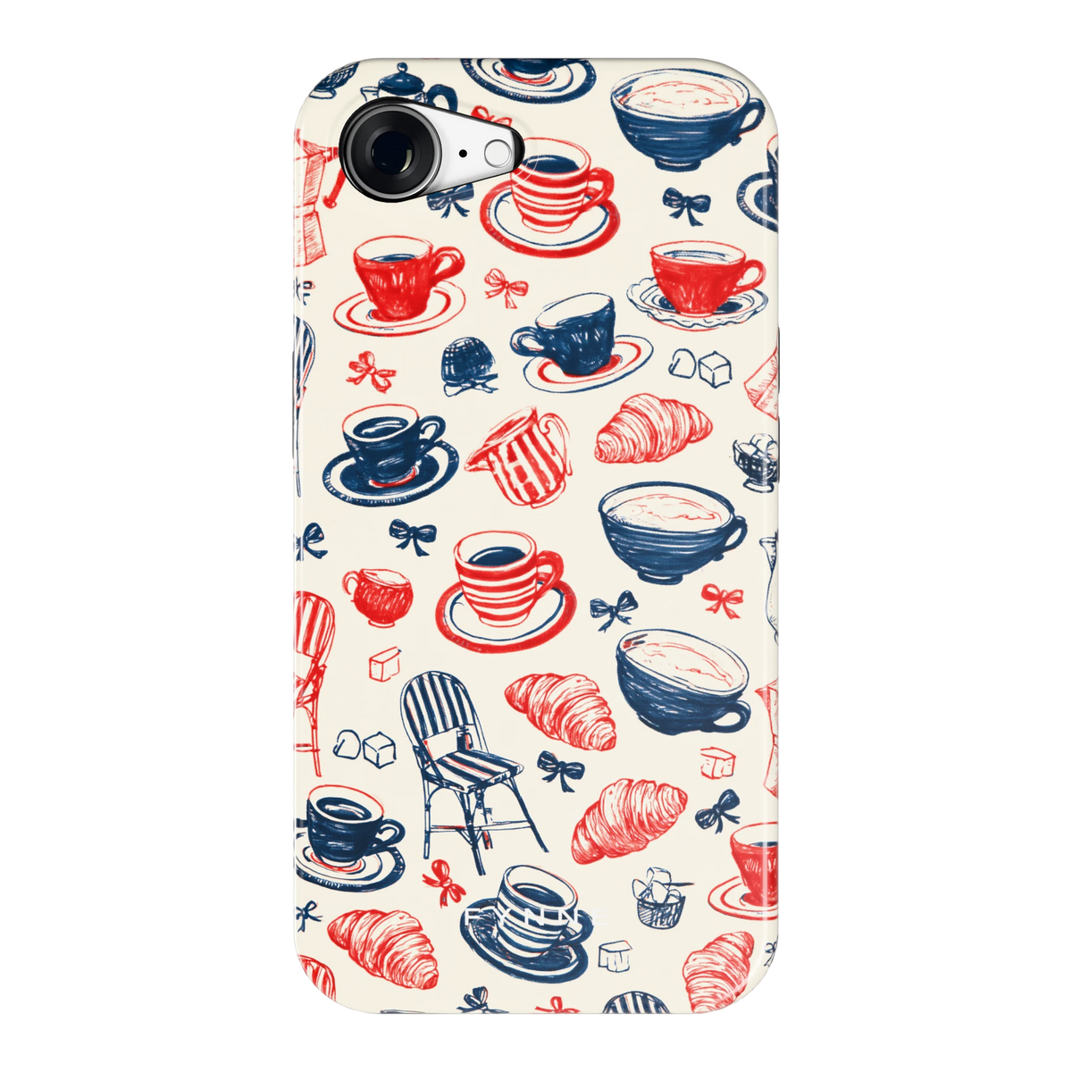 Café Tafel hoesje voor iPhone 16e, achterkant