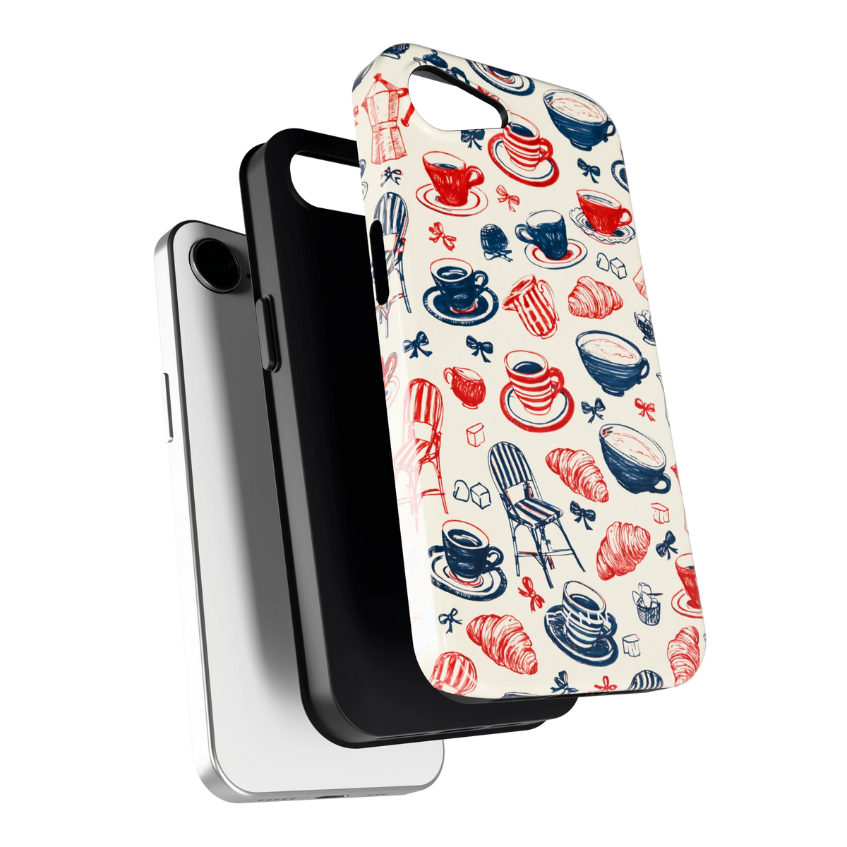 Café Tafel hoesje voor iPhone 16e, los van de telefoon