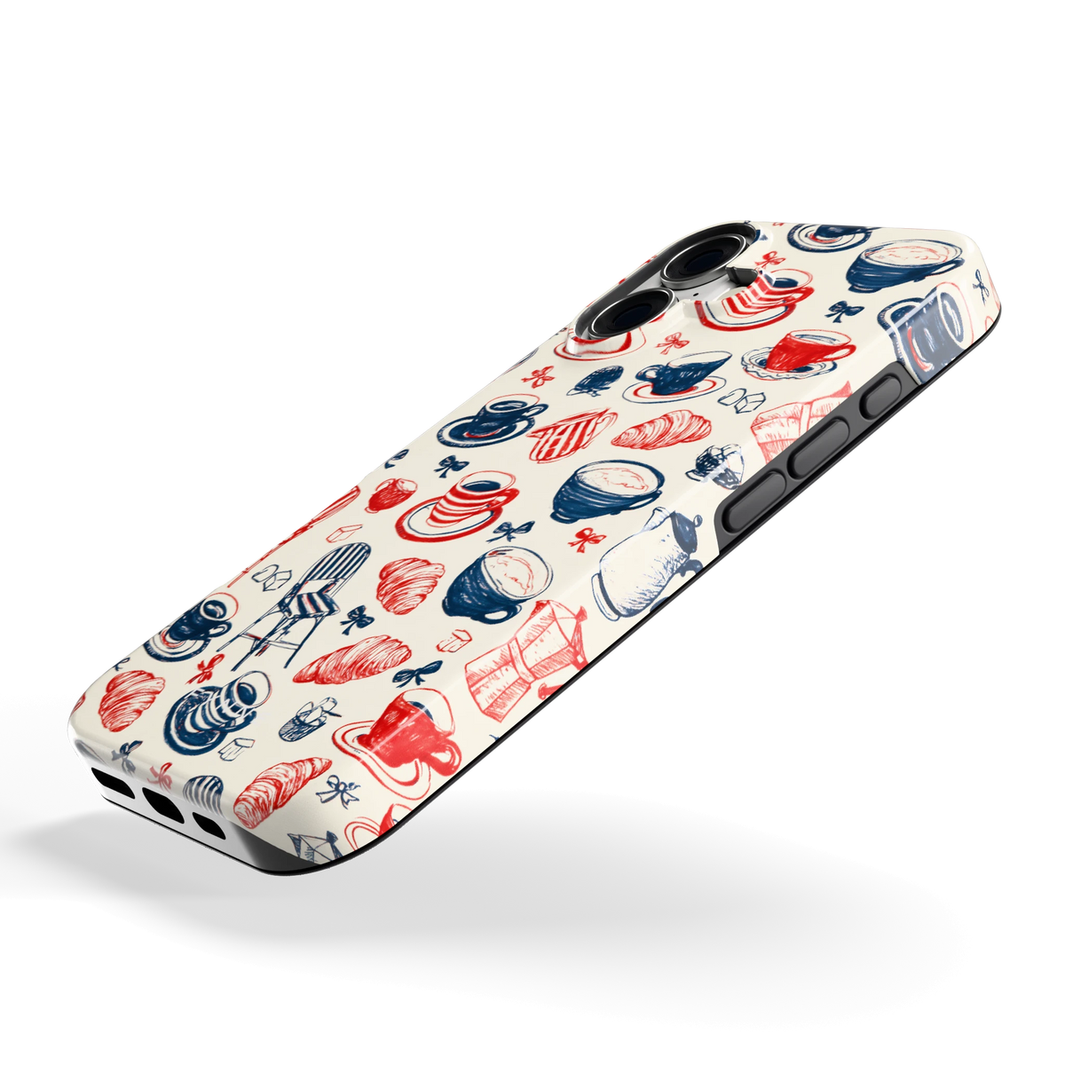 Café Tafel hoesje voor iPhone 17, schuin