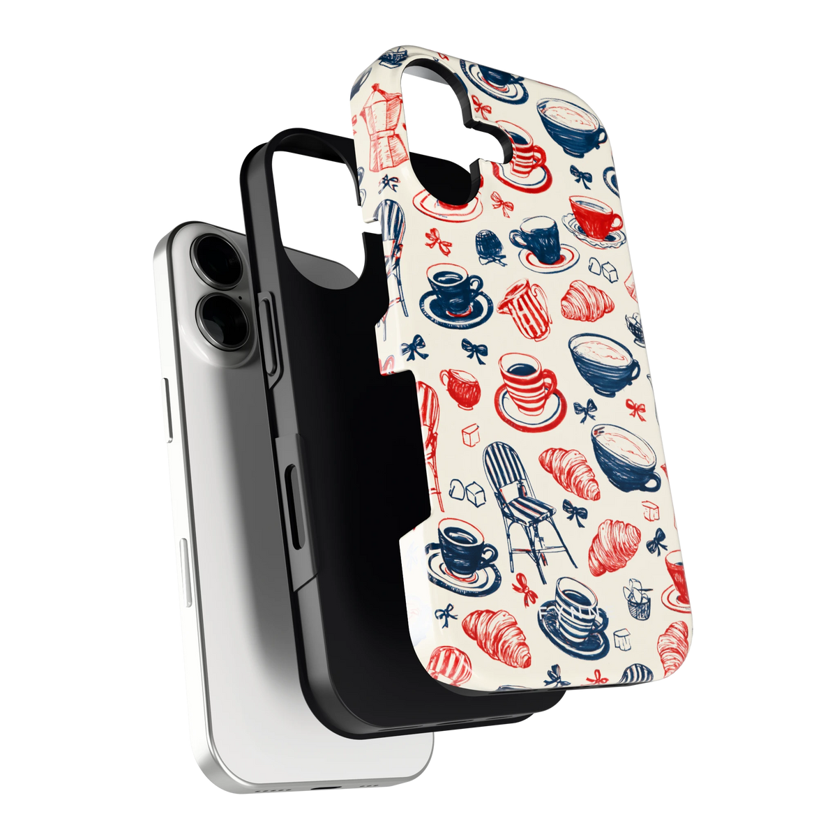 Café Tafel hoesje voor iPhone 17, los van de telefoon