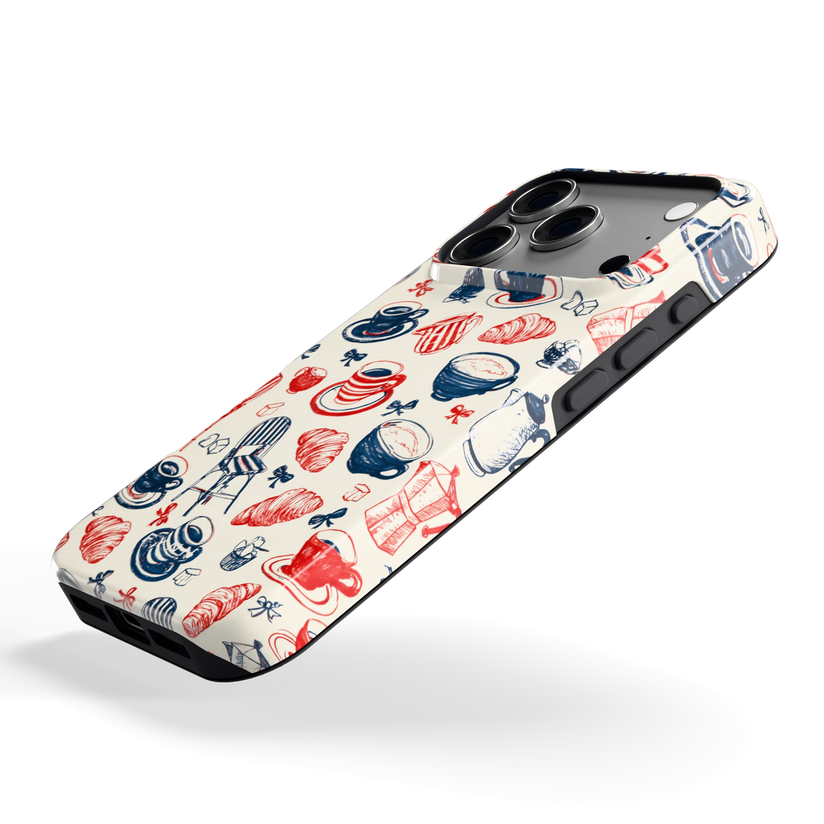 Café Tafel hoesje voor iPhone 17 Pro, schuin