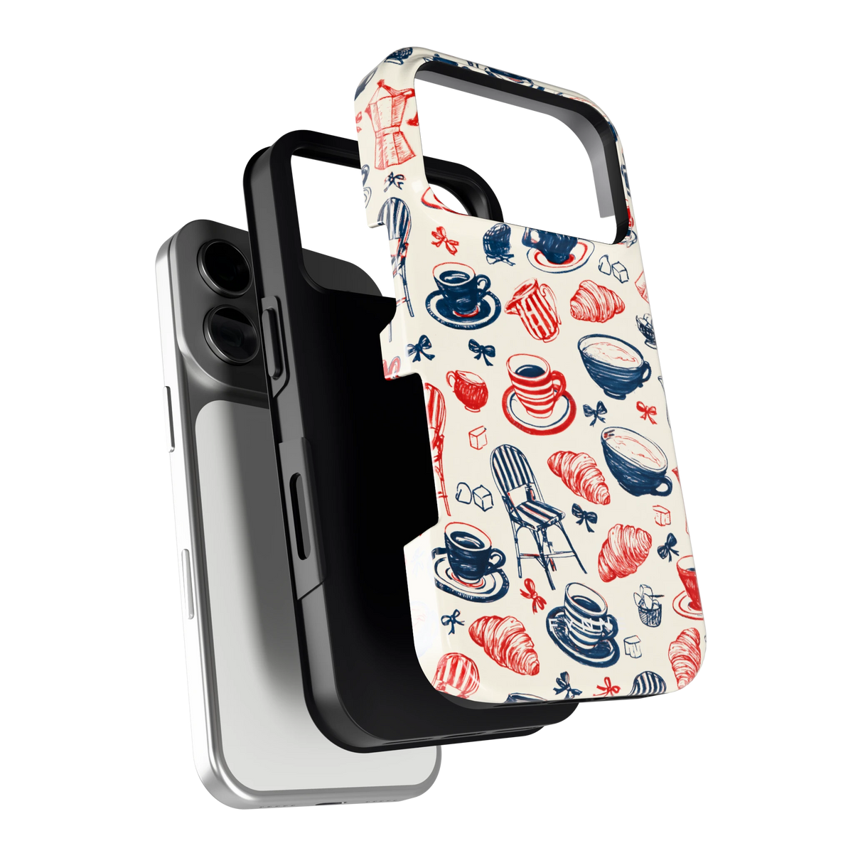 Café Tafel hoesje voor iPhone 17 Pro, los van de telefoon