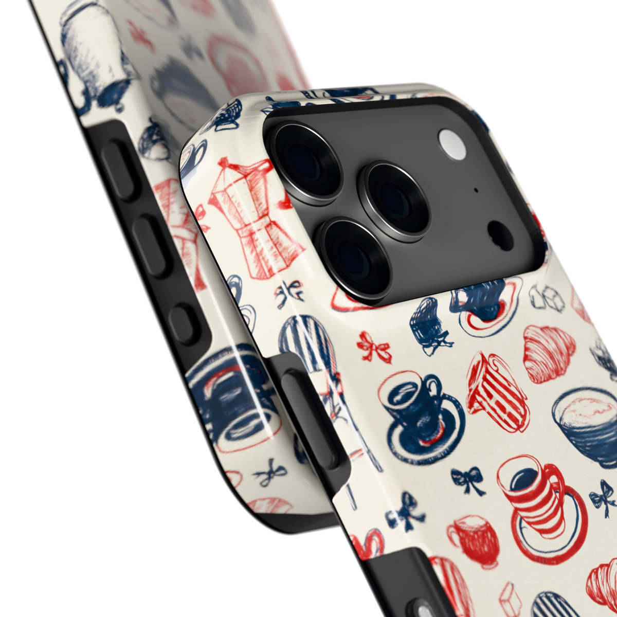 Café Tafel hoesje voor iPhone 17 Pro, close-up