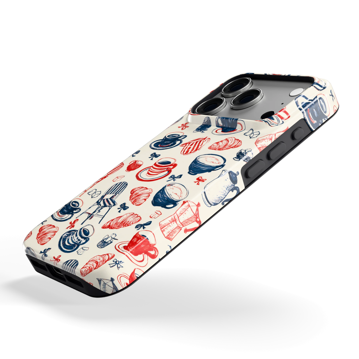 Café Tafel hoesje voor iPhone 18 Pro, schuin