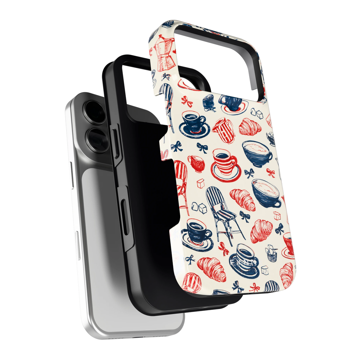 Café Tafel hoesje voor iPhone 18 Pro, los van de telefoon