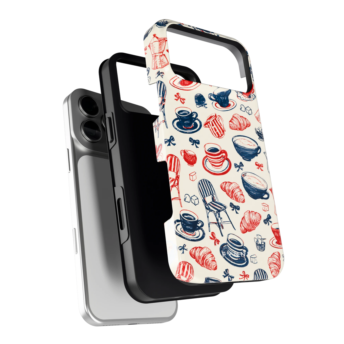 Café Tafel hoesje voor iPhone 18 Pro Max, los van de telefoon