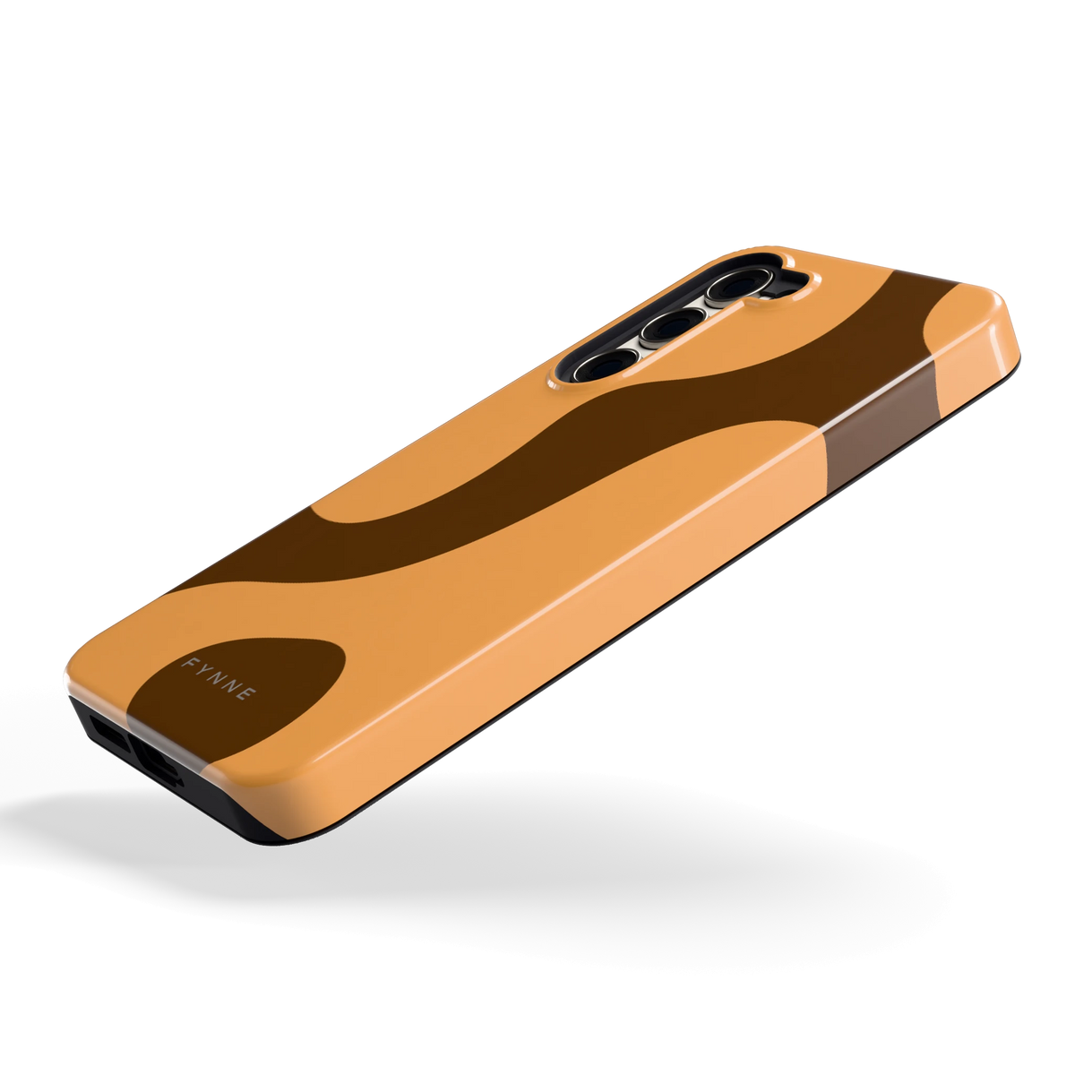 Karamel Vlekken hoesje voor Galaxy S23+, schuin