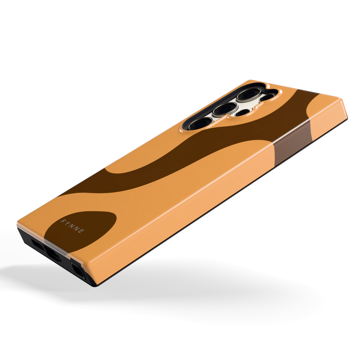 Karamel Vlekken hoesje voor Galaxy S23 Ultra, schuin