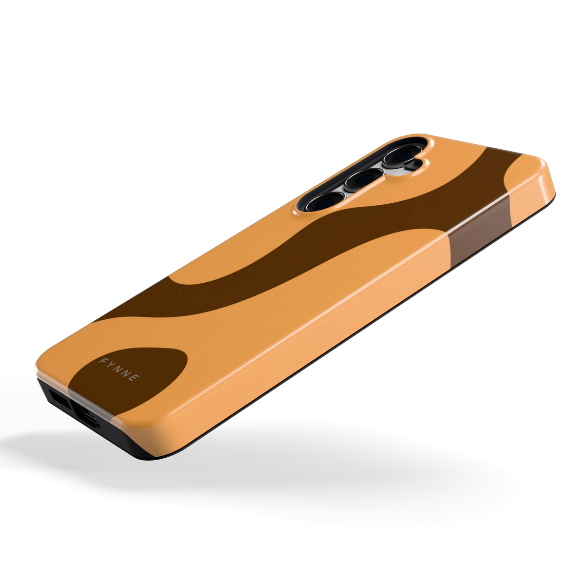 Karamel Vlekken hoesje voor Galaxy S24+, schuin