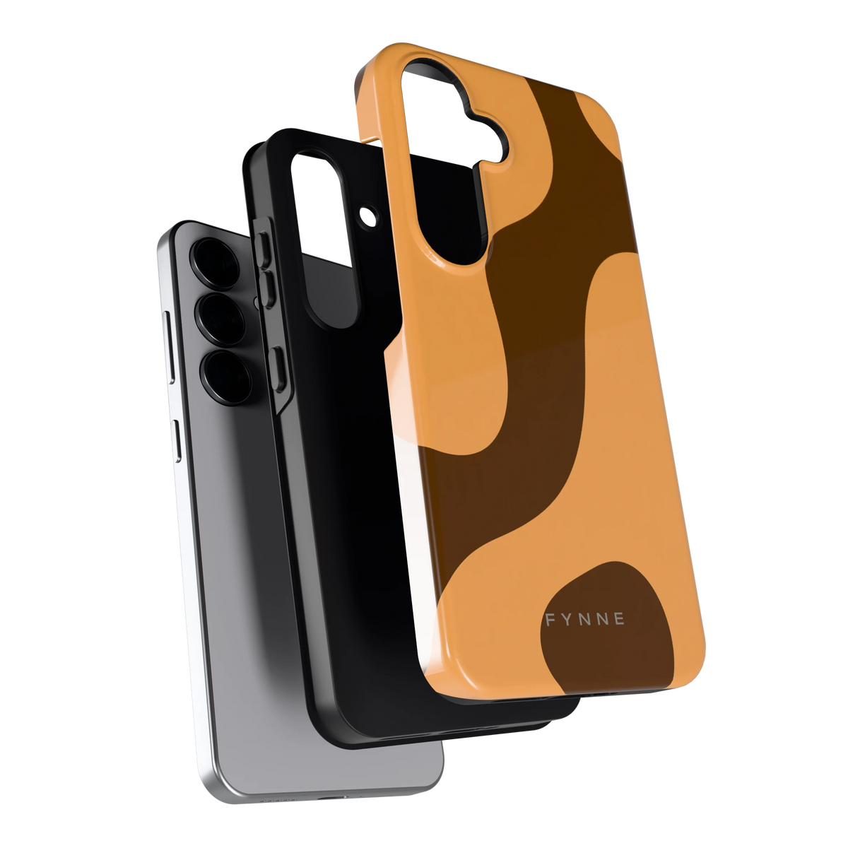 Karamel Vlekken hoesje voor Galaxy S25, los van de telefoon