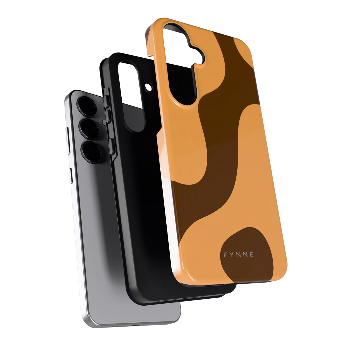Karamel Vlekken hoesje voor Galaxy S25+, los van de telefoon