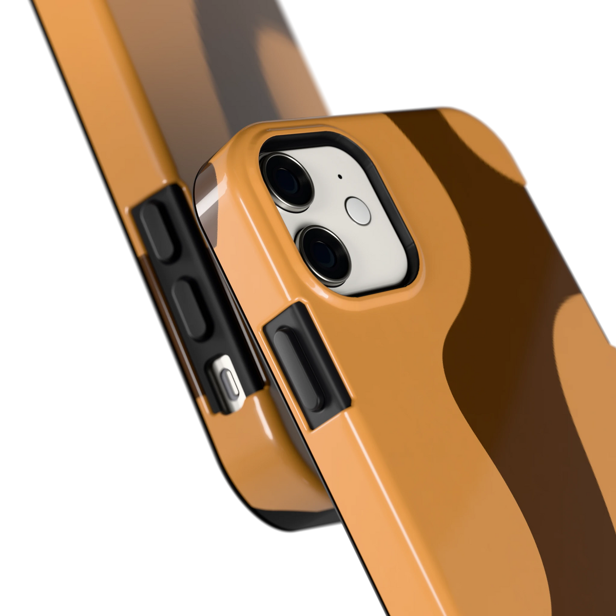 Karamel Vlekken hoesje voor iPhone 11, close-up