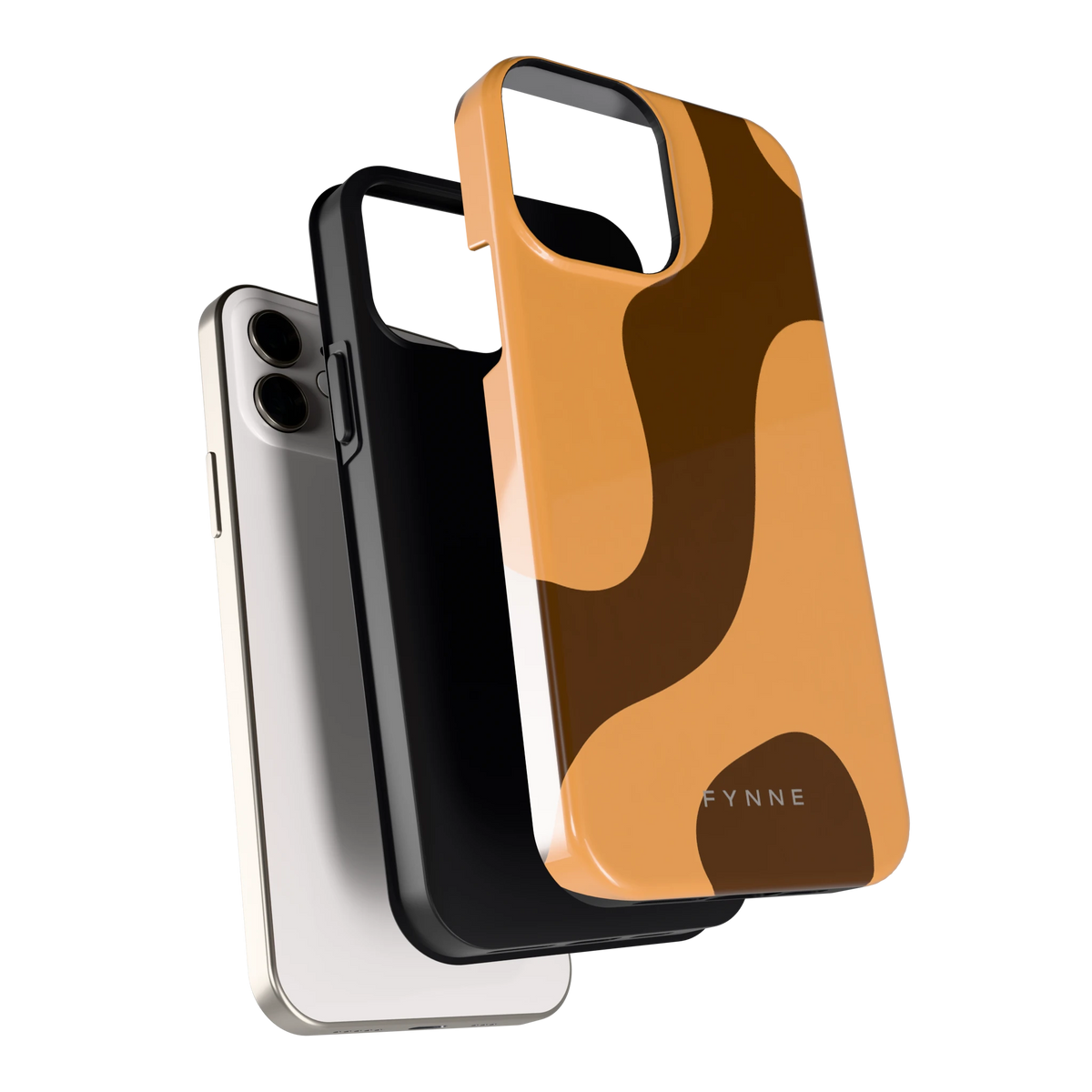 Karamel Vlekken hoesje voor iPhone 12, los van de telefoon