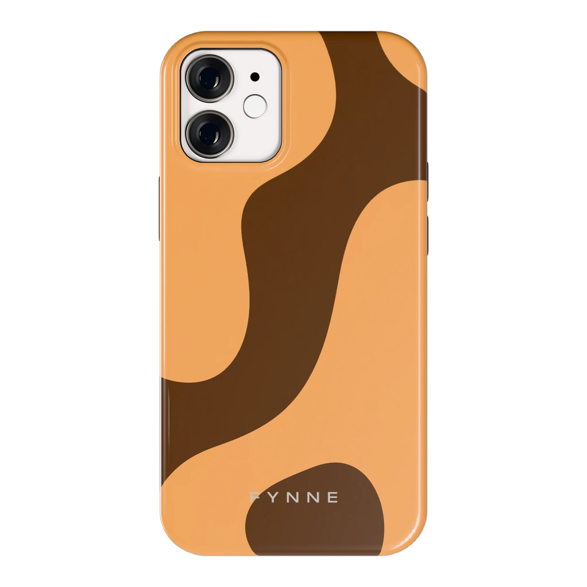 Karamel Vlekken hoesje voor iPhone 12 mini, achterkant