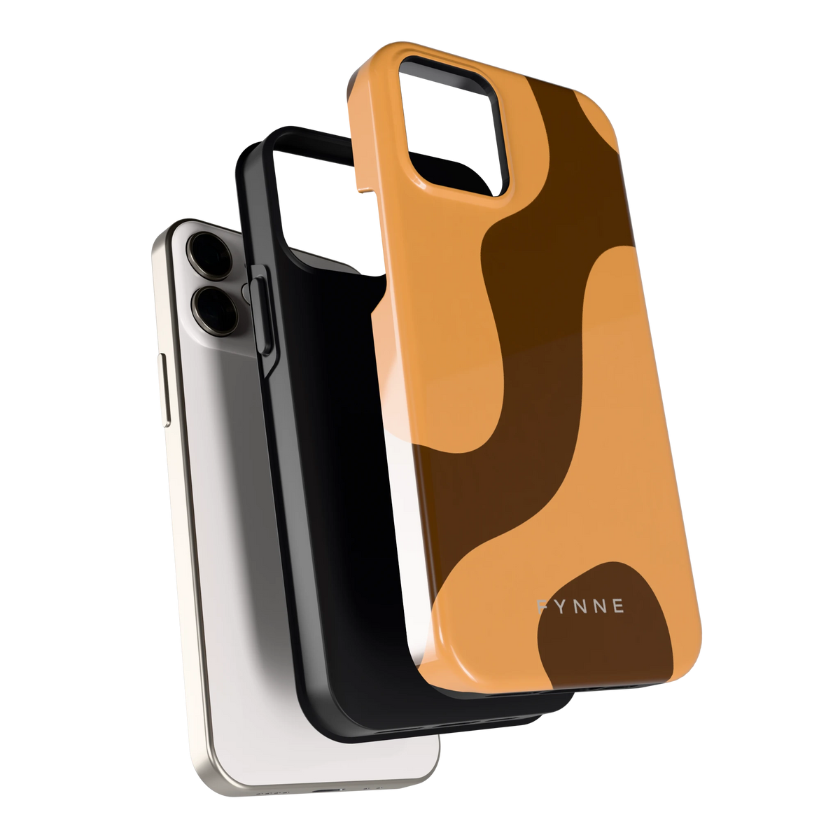 Karamel Vlekken hoesje voor iPhone 12 mini, los van de telefoon