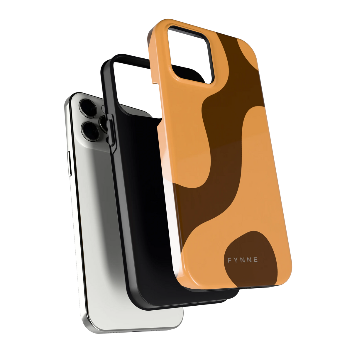Karamel Vlekken hoesje voor iPhone 12 Pro Max, los van de telefoon