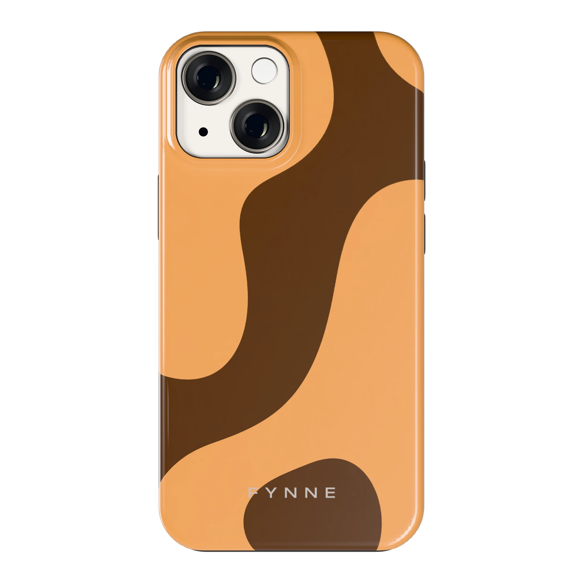 Karamel Vlekken hoesje voor iPhone 13 mini, achterkant