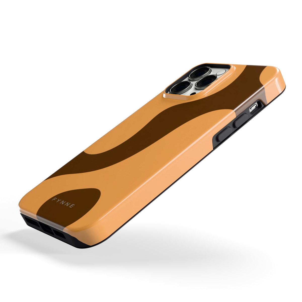Karamel Vlekken hoesje voor iPhone 13 Pro Max, schuin
