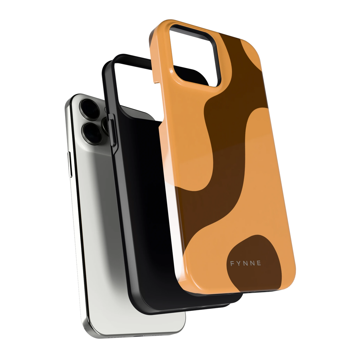 Karamel Vlekken hoesje voor iPhone 13 Pro Max, los van de telefoon